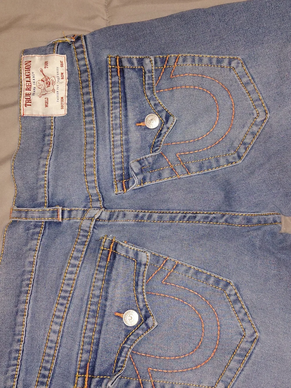 True Religion Men's Relaxed Blue Denim Jeans
